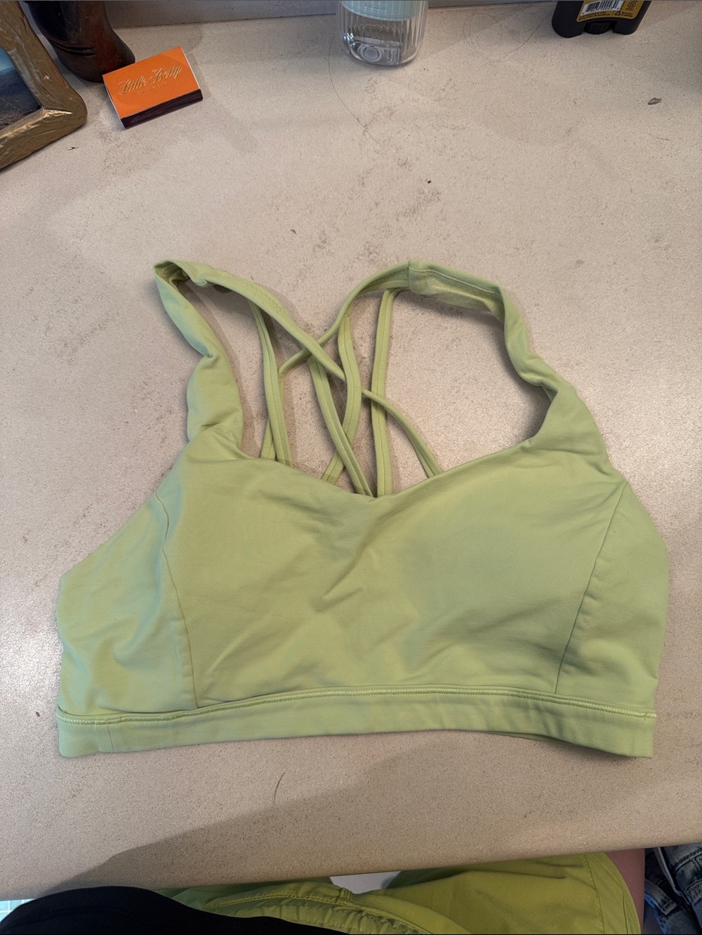 lululemon athletica Light Green Strappy Sports Bra